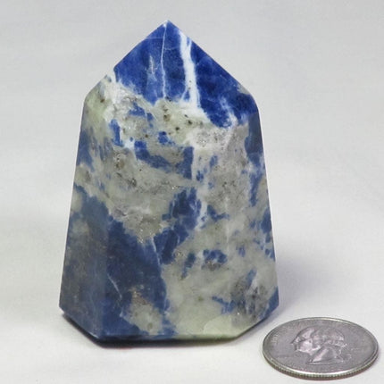 Polished Sodalite Point from Brazil