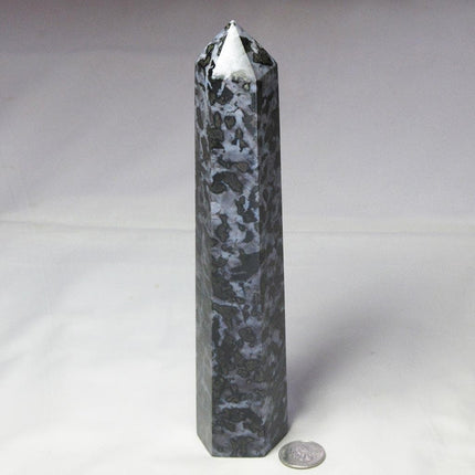 Large Polished Indigo Gabbro Generator Point from Madagascar