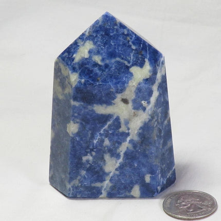 Polished Sodalite Point from Brazil