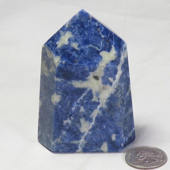 Polished Sodalite Point from Brazil