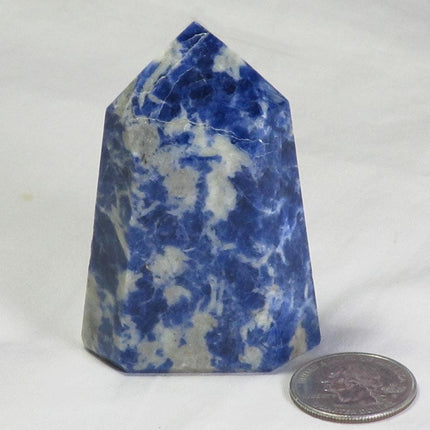 Polished Sodalite Point from Brazil