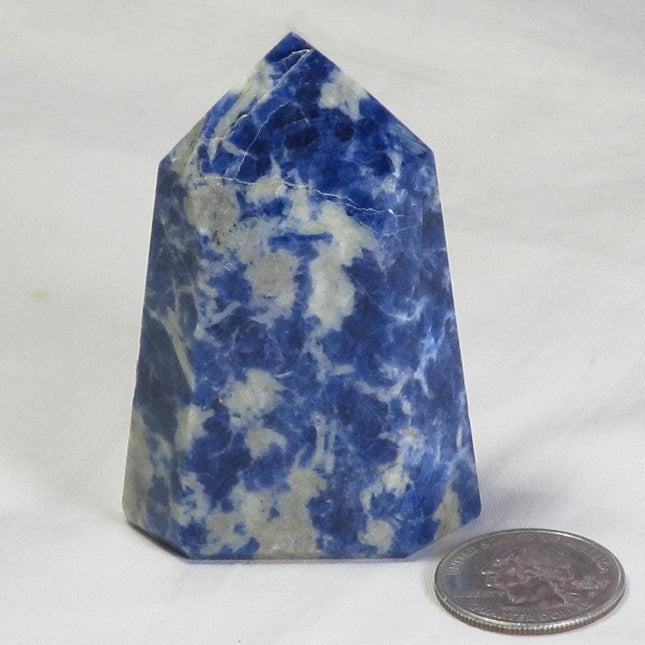 Polished Sodalite Point from Brazil