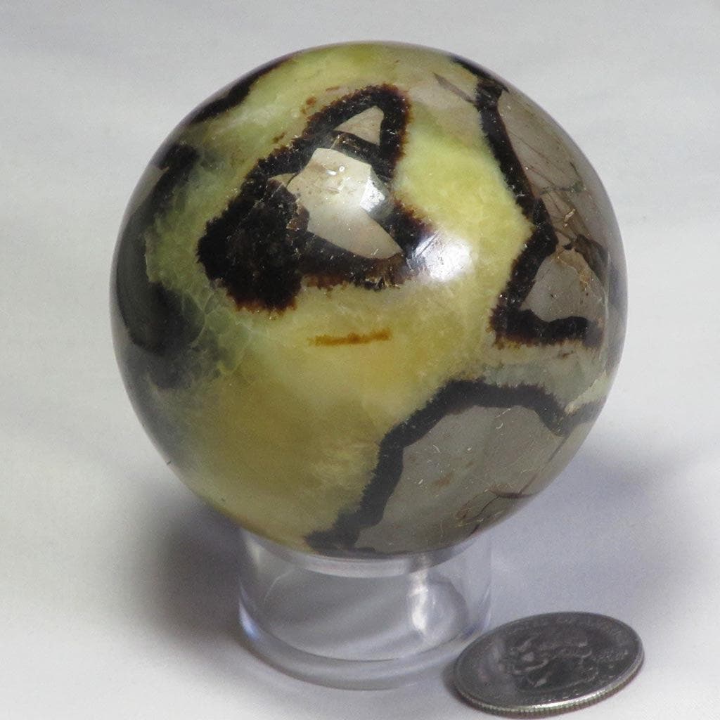 Polished Septarian Nodule Sphere Ball from Madagascar