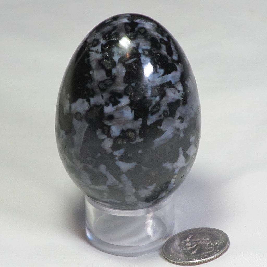 Polished Indigo Gabbro Egg from Madagascar