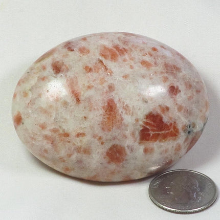 Polished Sunstone Palm Stone from India