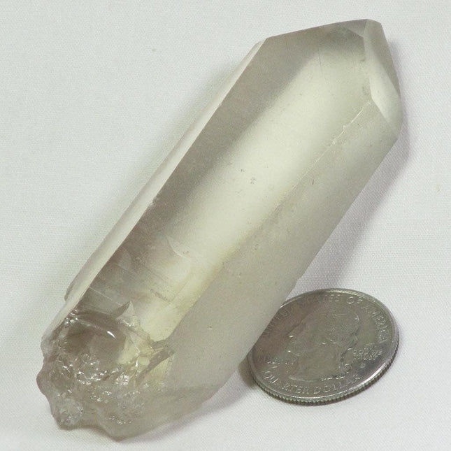 Smoky Lemurian Seed Quartz Crystal Point from Brazil