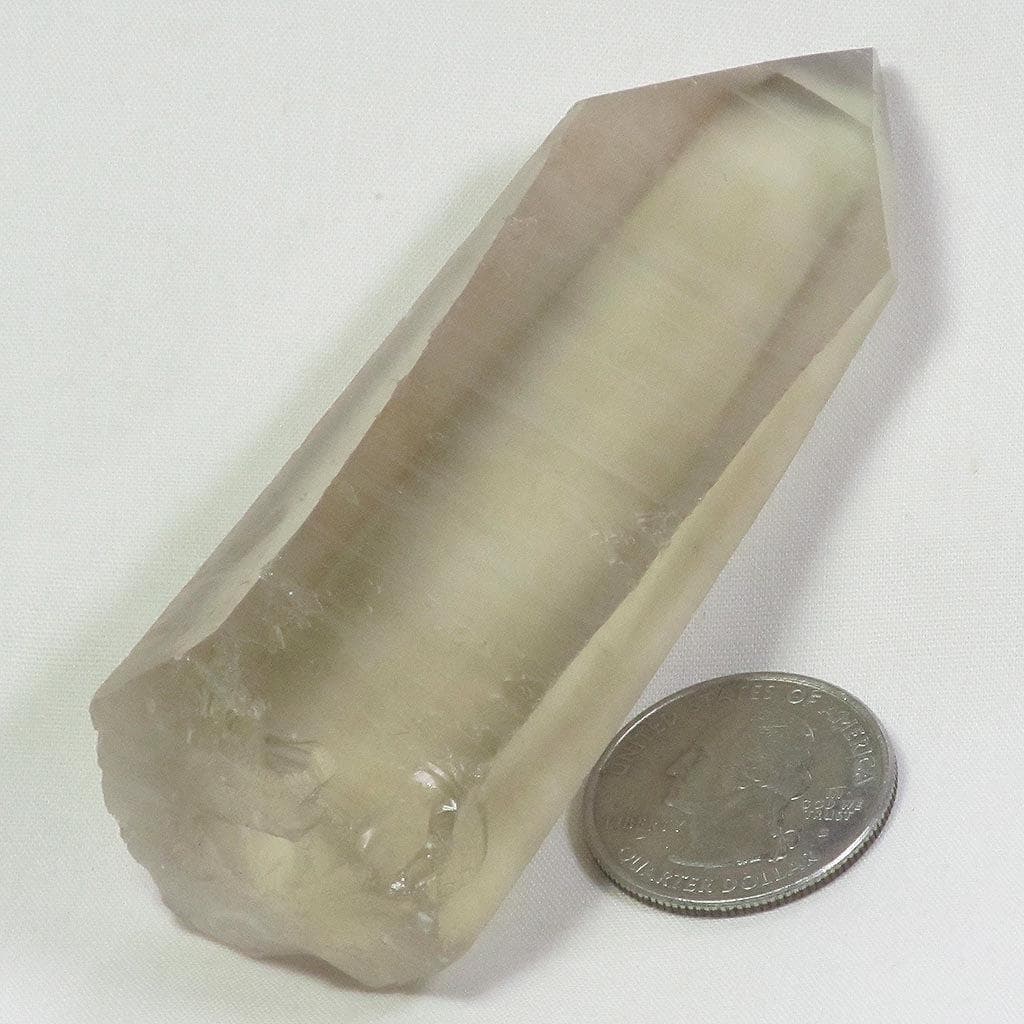 Smoky Lemurian Seed Quartz Crystal Point w/ 3 Etched Sides from Brazil