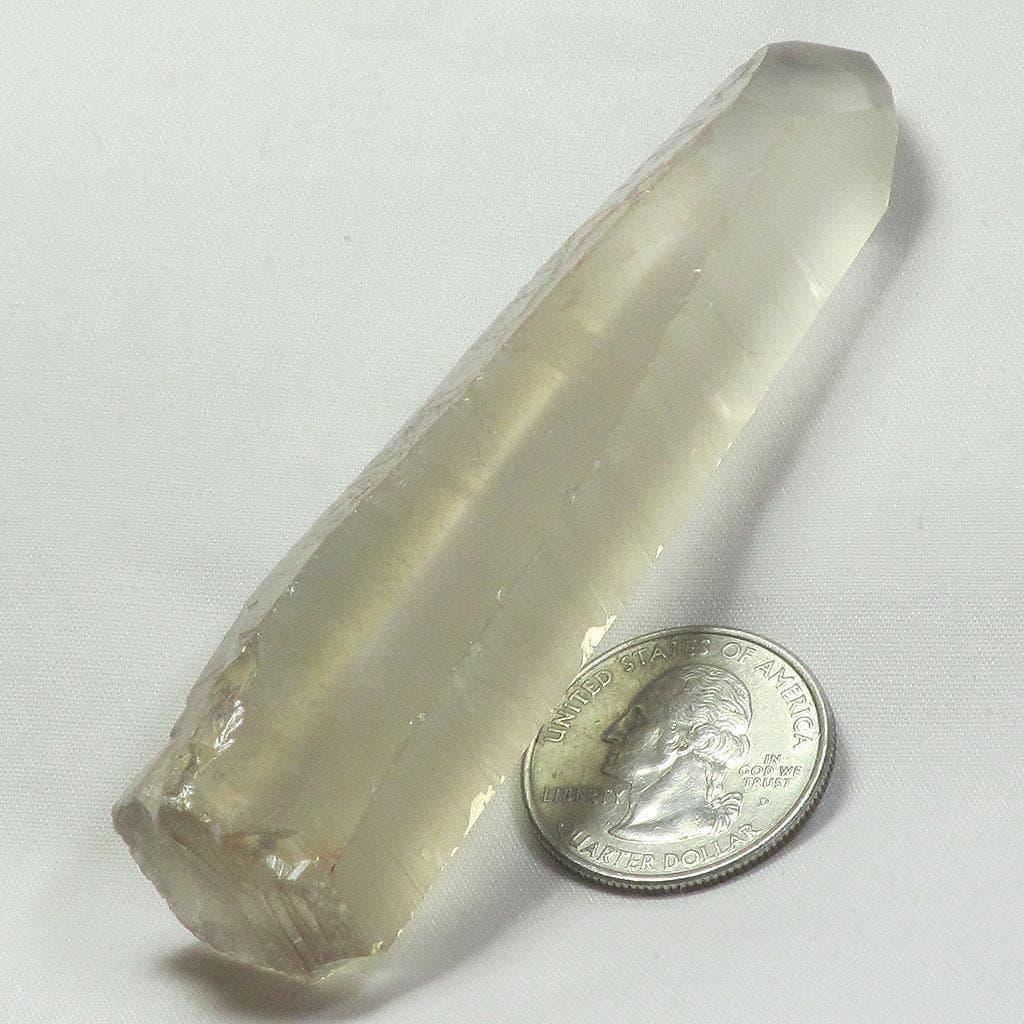 Silver Smoky Lemurian Seed Quartz Crystal Dow Point from Brazil