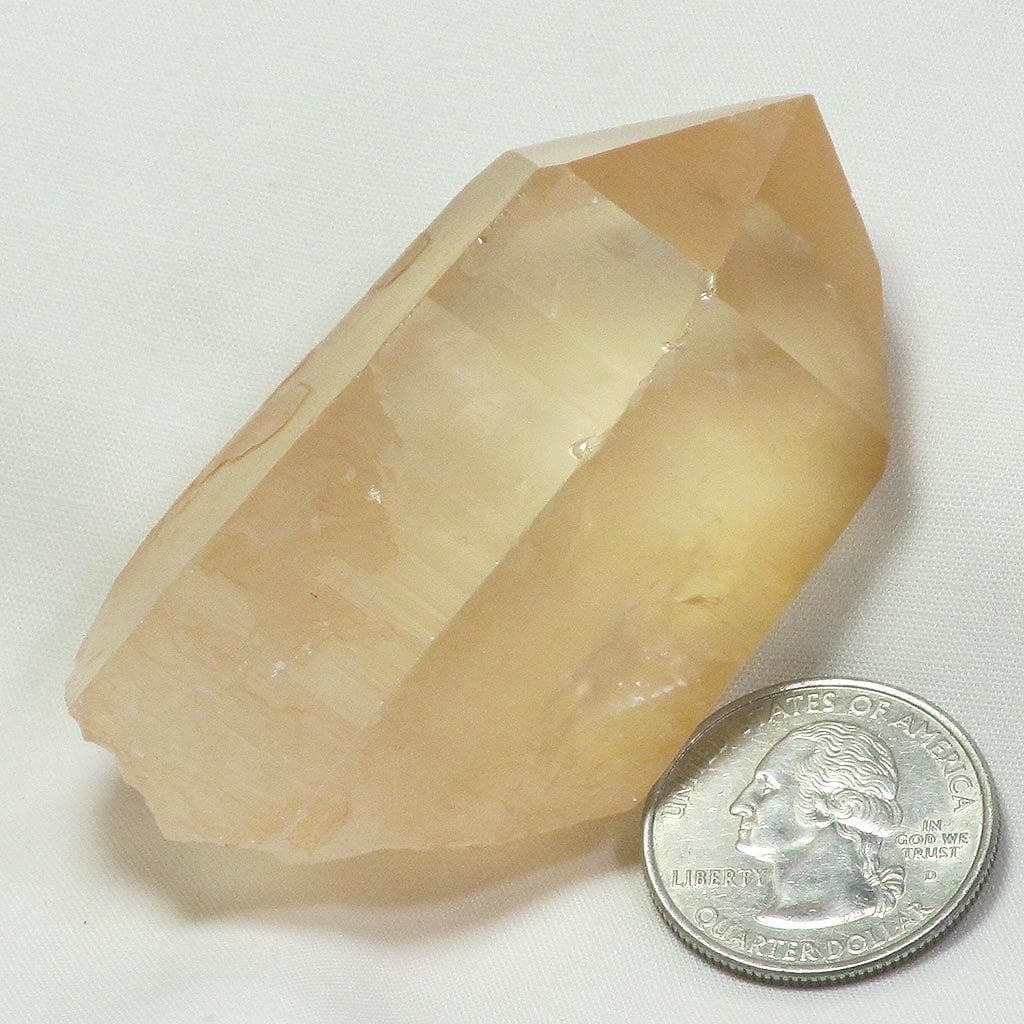 Tangerine Quartz Crystal Point from Brazil