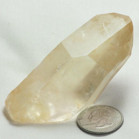 Tangerine Quartz Crystal Point from Brazil