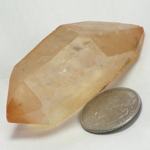 Tangerine Quartz Crystal Double Terminated Point from Brazil