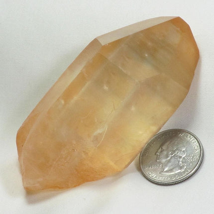 Tangerine Quartz Crystal Point from Brazil