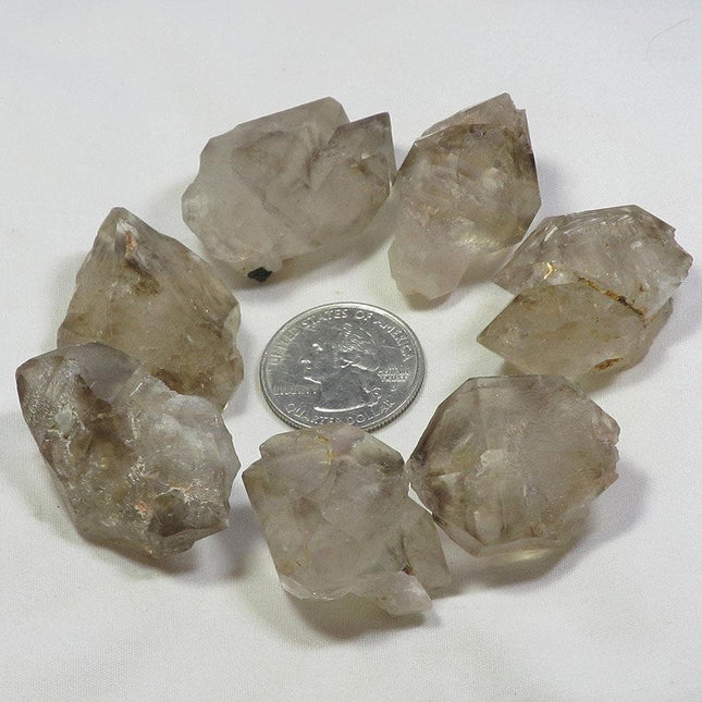 7 Smoky Quartz Crystal Elestial Sceptre Heads from Brazil