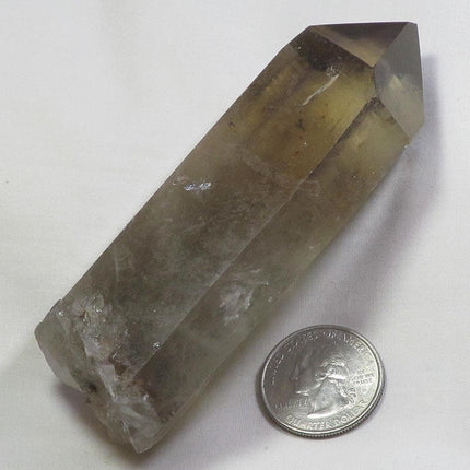 Smoky Quartz Crystal Point with Rainbow & Penetrator from Brazil