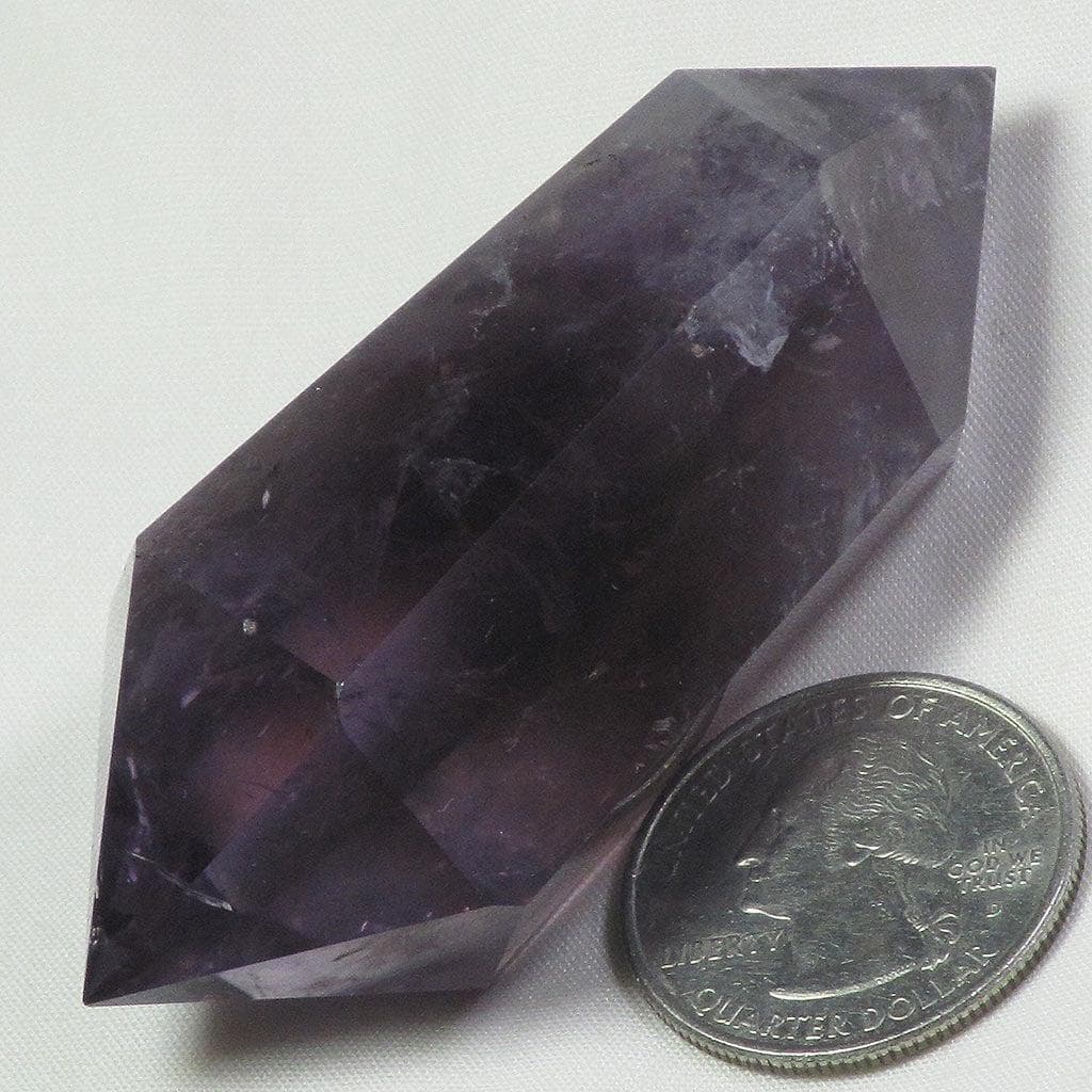 Polished Amethyst Double Terminated Generator Point from Brazil