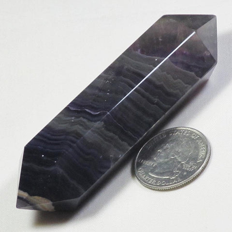 Polished Fluorite Double Terminated Generator Point from Central Africa