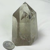 Polished Smoky Quartz Point w/ Rutile Included & Time-Link & Rainbows