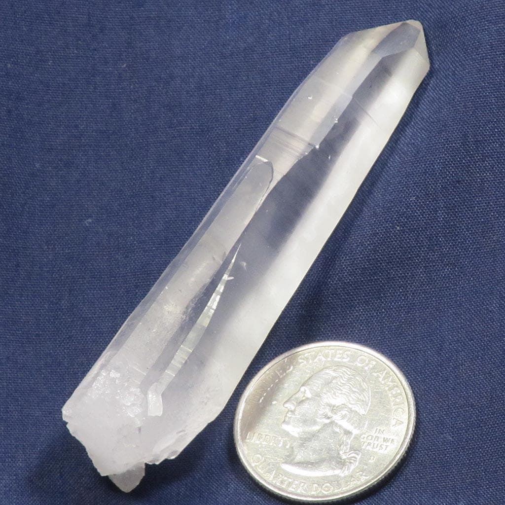 Lemurian Quartz Crystal Tabby Point from Brazil