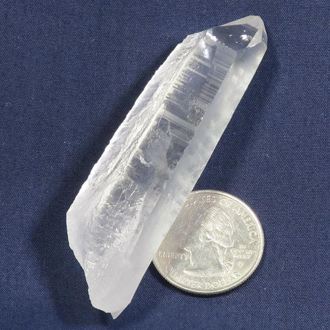 Lemurian Quartz Crystal Point from Brazil with Time-Link Activation