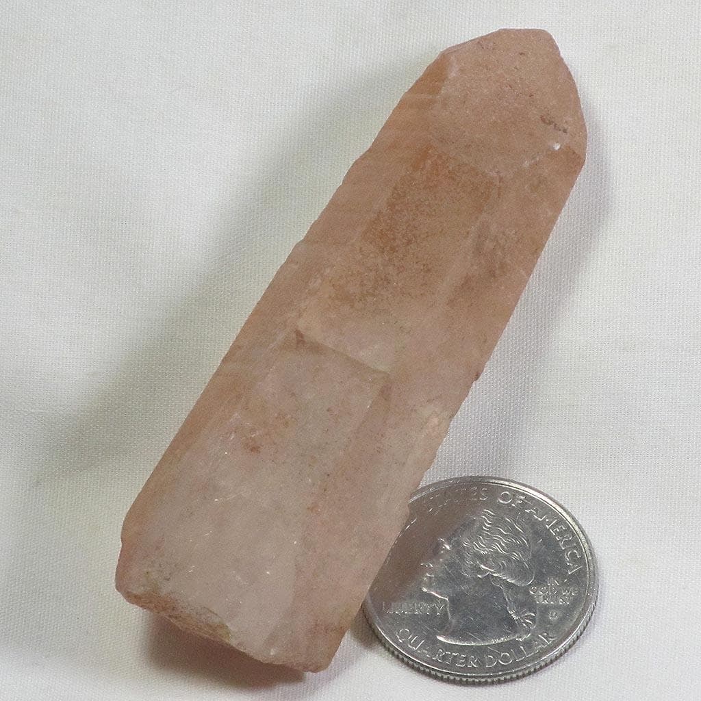 Red Lemurian Quartz Crystal Point from Brazil