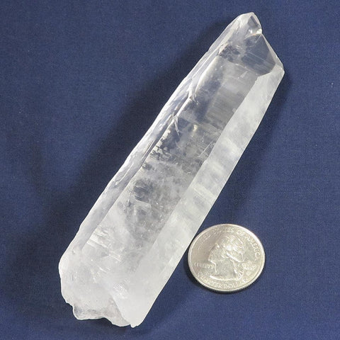 Lemurian Quartz Crystal Point from Brazil with Window & Tabby
