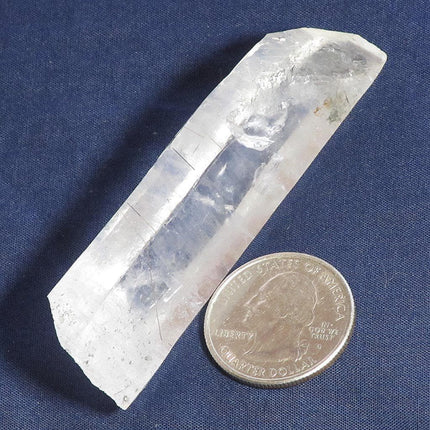 Lemurian Quartz Crystal Point from Brazil w/ Rutile Included & Etched