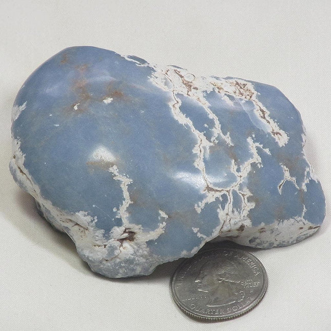 Top Polished Angelite Window from Peru