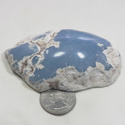 Top Polished Angelite Window from Peru