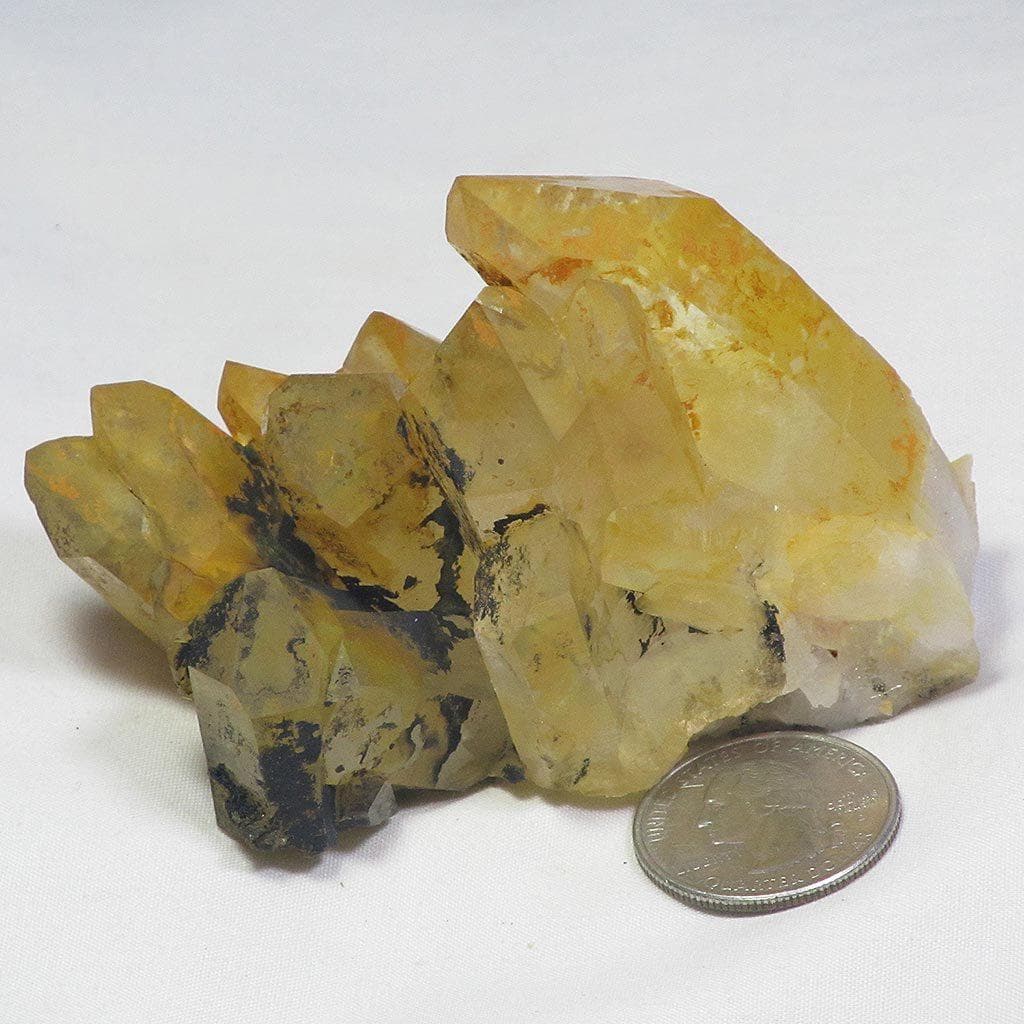 Arkansas Golden Healer Quartz Crystal Cluster with Rainbow Iridescence