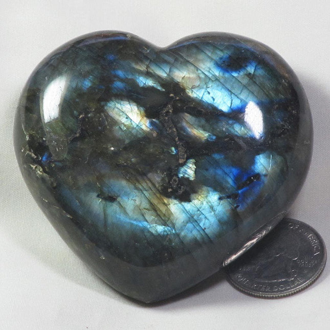 Polished Labradorite Heart from Madagascar