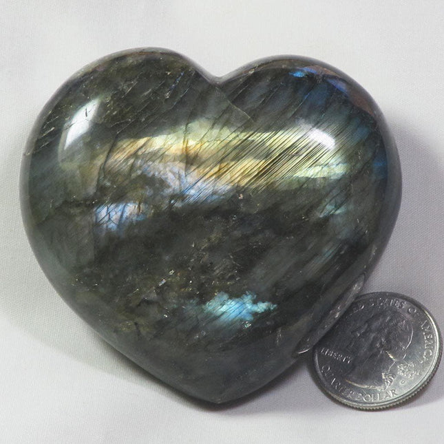 Polished Labradorite Heart from Madagascar