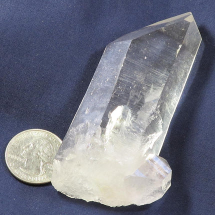 Arkansas Quartz Crystal Point with Time-Link Activation and Rainbow