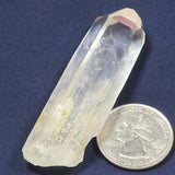 Blue Smoke Lemurian Quartz Crystal Dow Point w/ Cookite from Colombia