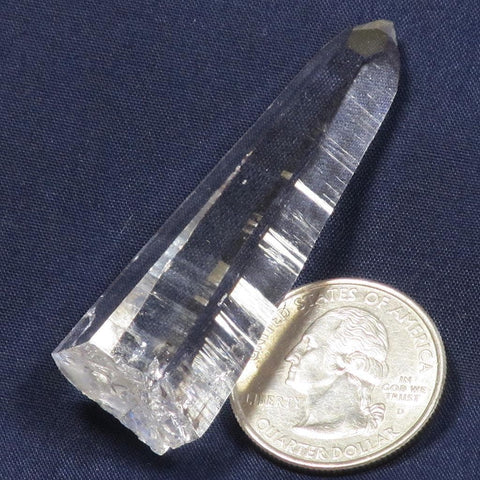 Colombian Singing Lemurian Quartz Crystal Point w/Time-Link Activation