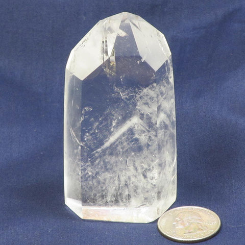 Polished Clear Quartz Crystal Tabby Point from Madagascar