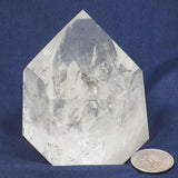 Polished Clear Quartz Crystal Point w/Time-Link & Rainbows from Brazil