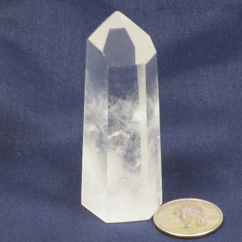 Polished Clear Quartz Crystal Generator Point from Madagascar