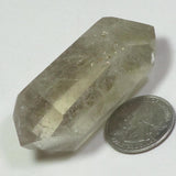 Polished Smoky Quartz Crystal Double Terminated Point with Rutile