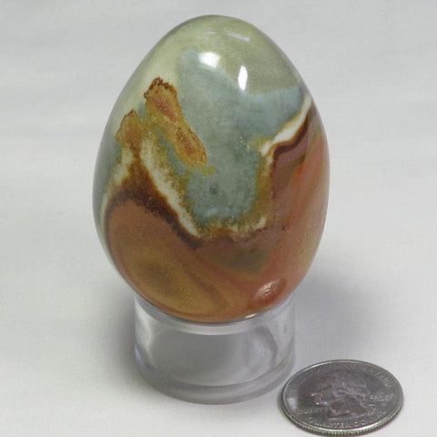 Polished Polychrome Jasper Egg from Madagascar