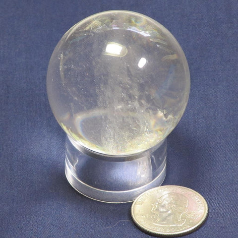 Polished Clear Quartz Crystal Sphere Ball from Brazil
