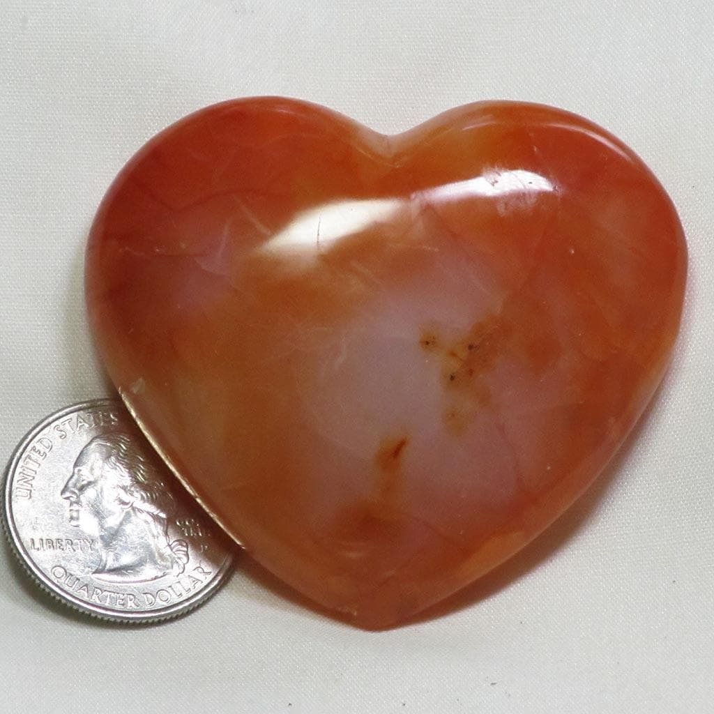 Polished Carnelian Agate Heart from Madagascar
