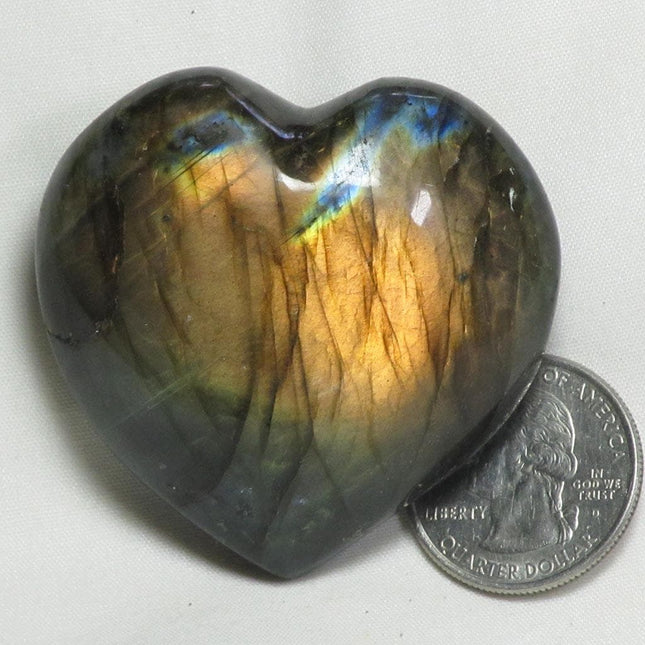 Polished Labradorite Heart from Madagascar