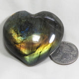 Polished Labradorite Heart from Madagascar