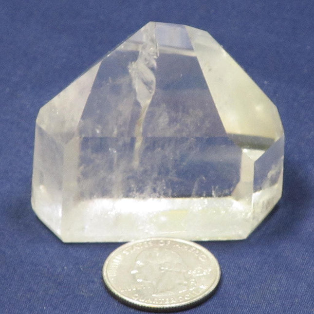 Polished Quartz Crystal Point from Brazil