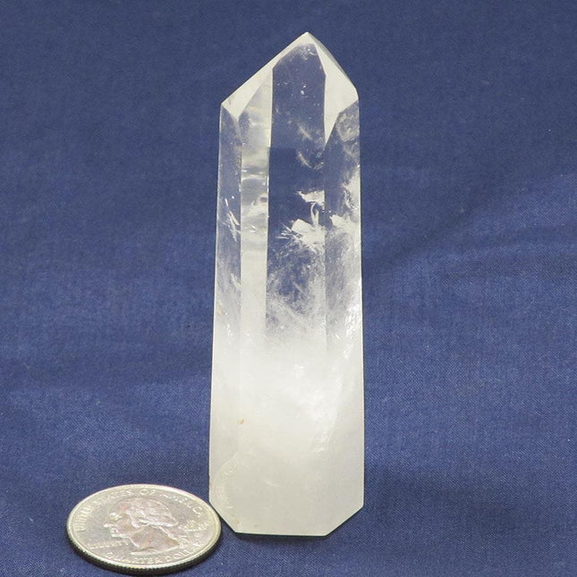 Polished Quartz Crystal Point from Madagascar