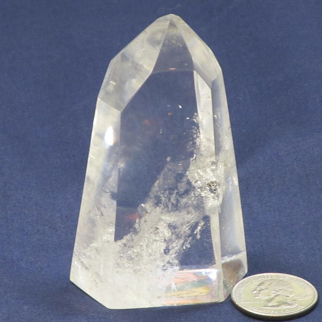Polished Quartz Crystal Point w/ Time-Link Activations from Madagascar