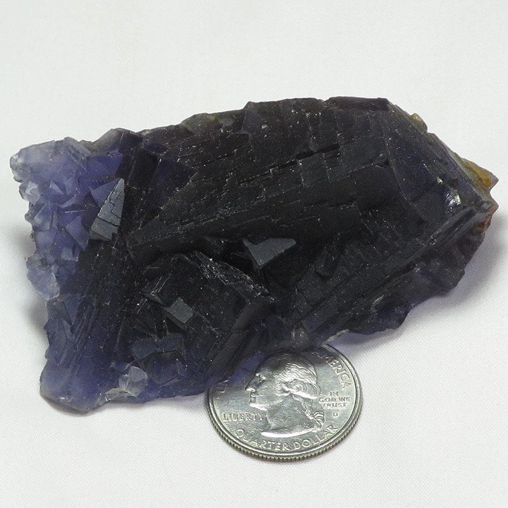 Purple and Cornflower Blue Fluorite Cluster from Pakistan