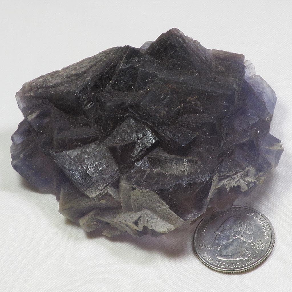 Grey and Cornflower Blue Fluorite Cluster from Pakistan