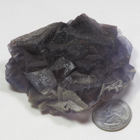 Grey and Cornflower Blue Fluorite Cluster from Pakistan