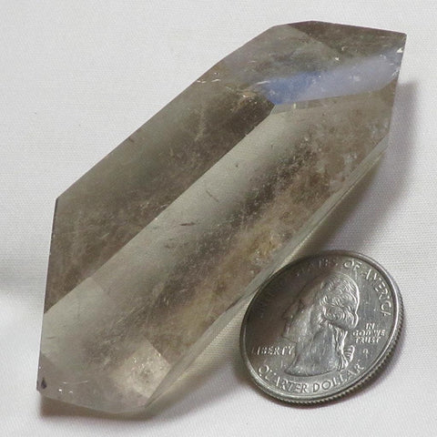 Polished Smoky Quartz Crystal Double Terminated Point w/ Time-Link